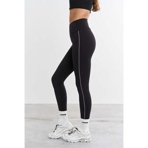 FAMME Softy Contrast Legging Zwart S