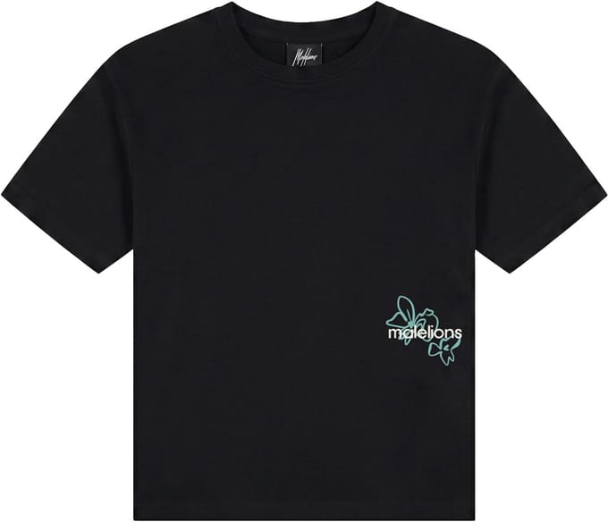 Malelions relaxed botanical t-shirt in de kleur zwart.