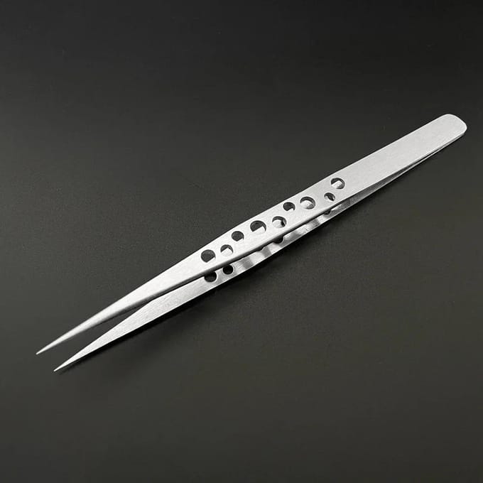 Pinces pour extensions de cils Maquillage Acier inoxydable Cils 3D Clip précis Pinces Extensions de cils black