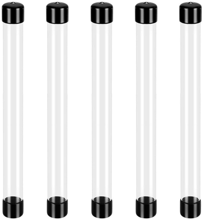 Dailygoods- Plastic Buizen 5 Stuks - Doorzichtige Stijve Buizen - 12