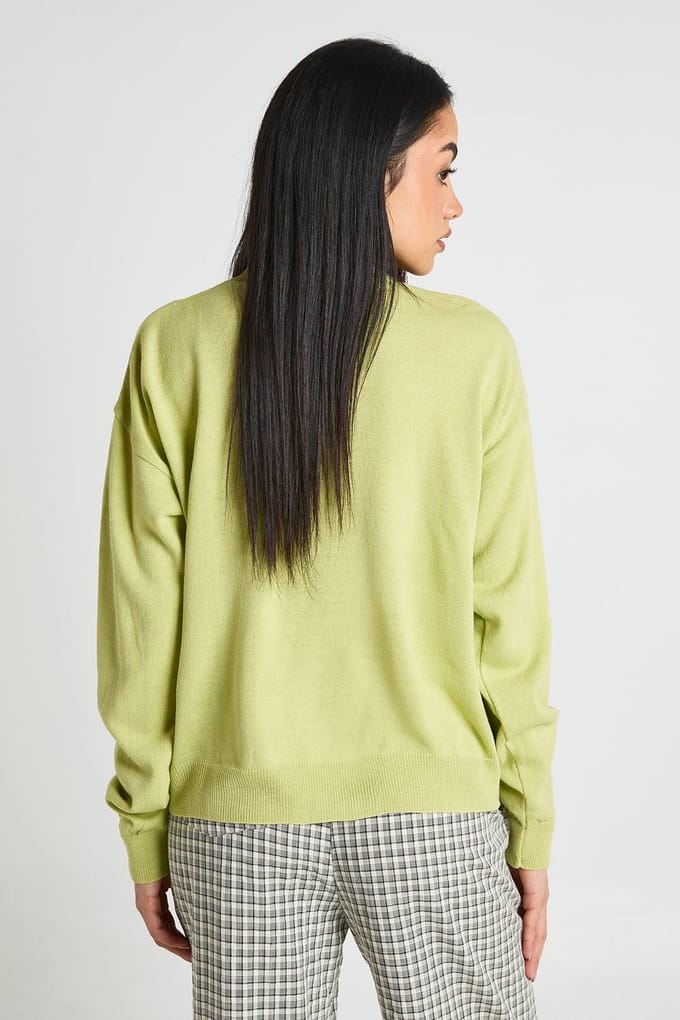 boohoo Dames Vestje Met Ronde Hals En Knoopsluiting | Sage | Maat: Medium