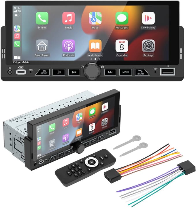 Krüger&Matz KM2017 - Autoradio - 6,9” Touchscreen - Apple CarPlay en Android Auto