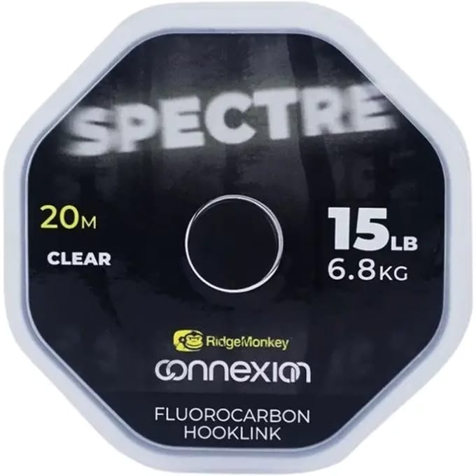 Ridgemonkey Connexion Spectre Fluorocarbon Hooklink 20 M Karperlijn Transparant 15 Lbs