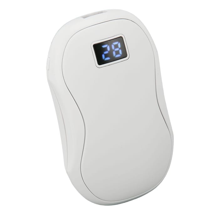Elektrische Handwarmer Herfst Winter 40‑60 graden celsius Instelbaar USB Oplaadbare Handwarmer met Digitaal white