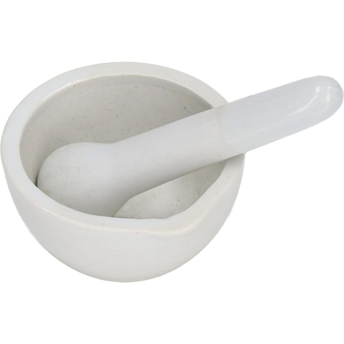 10 Sets 60mL Mortier en Stamper Kit Kleine Keramische Maalkommen Laboratoriumbenodigdheden gray