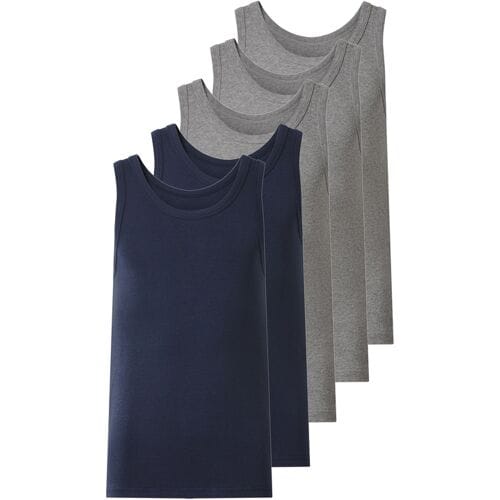 ESMARA KIDS Set van 5 kinder hemden (Grijs/donkerblauw, 146/152)