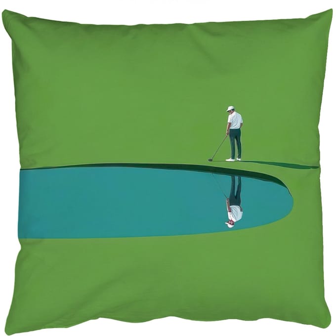Sierkussens - Kussentjes Woonkamer - 45x45 cm - Persoon - Golf - Water - Blauw