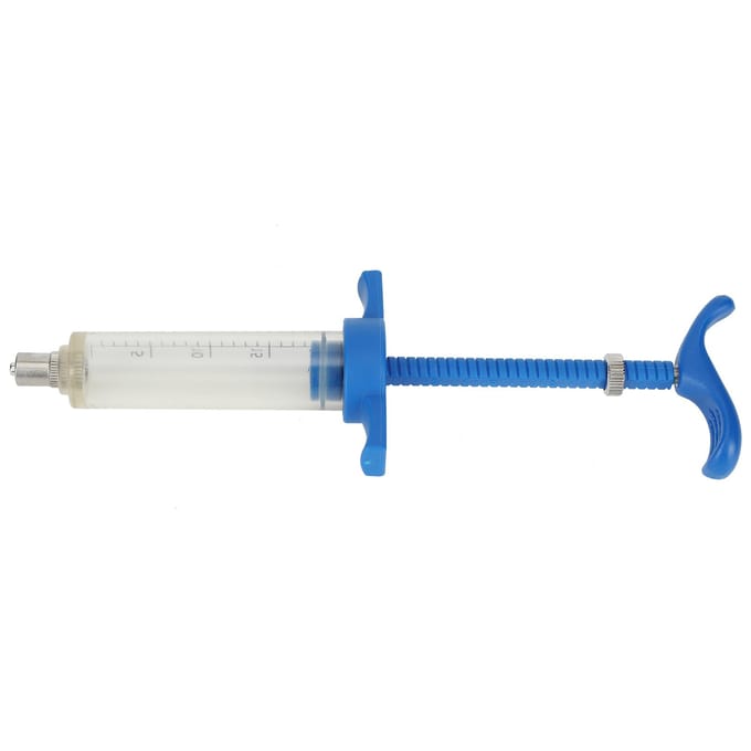 Plastic Stalen Spuit Dierlijke Injector Spuit Accessoires Dierlijke Verpleegapparatuur20ML Plastic white