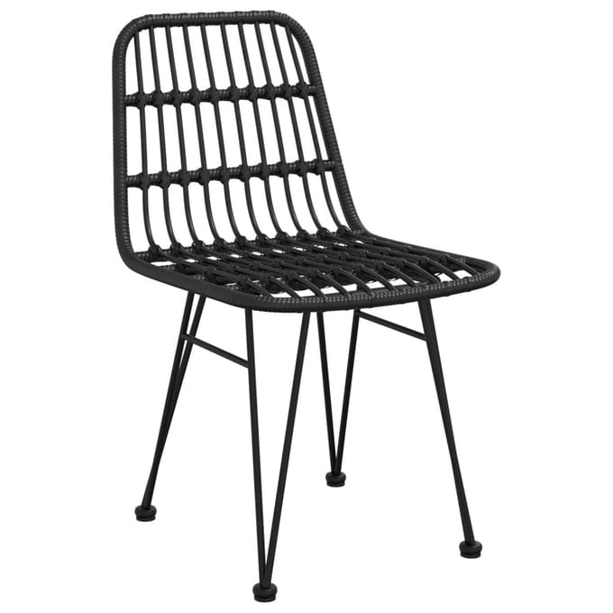 vidaXL - Tuinstoelen - 2 - st - 48x62 - 84 - cm - PE - rattan - zwart