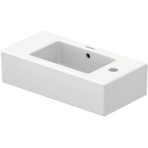 Duravit Vero fontein 50x25cm 1 kraangat rechts met overloop wit