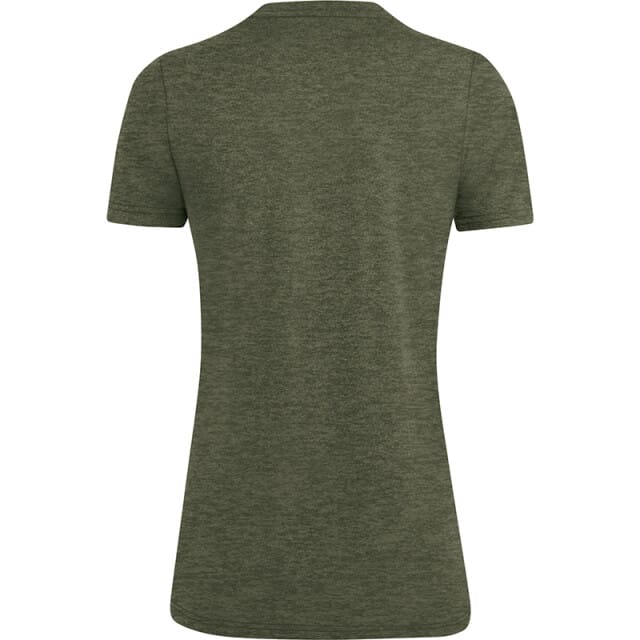 Jako Premium Basics T-Shirt Dames - Kaki Gemeleerd | Maat: 38