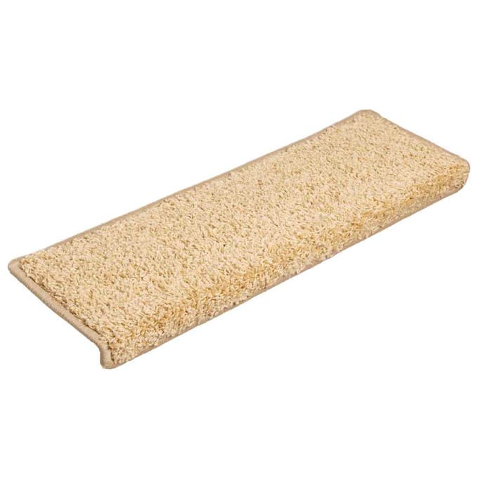 vidaXL - Trapmatten - 30 - st - 65x21x4 - cm - crème - met - rechthoekige - rand
