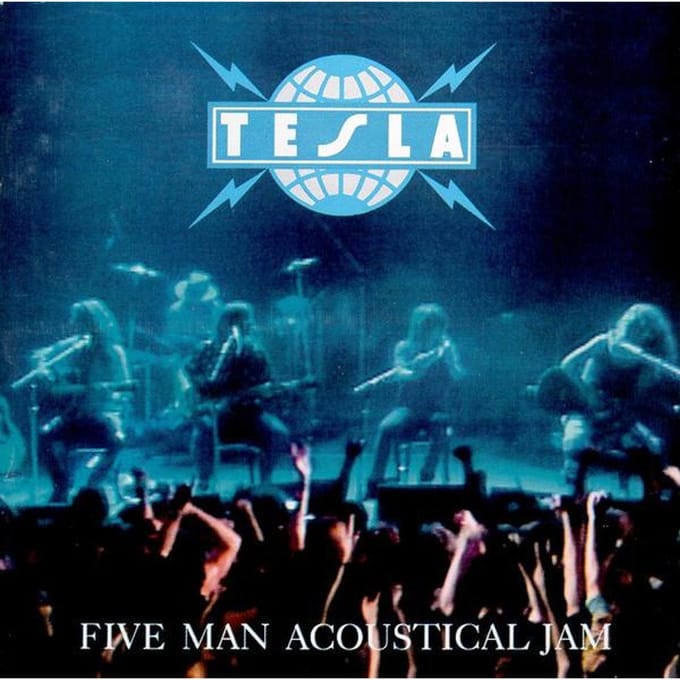 CD TESLA Five Man Acoustical Jam GEFD24311 Geffen Records Europe Rock Gebruikt blue