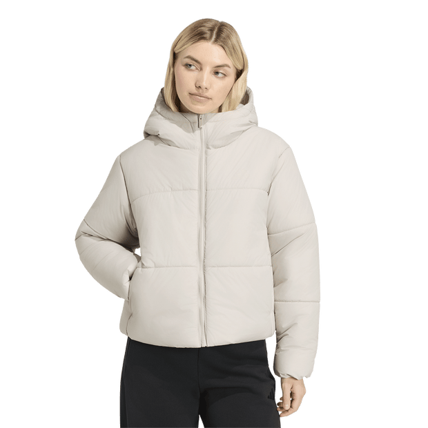 Adidas Essentials Highloft Insulated Puffer Jassen Dames - Beige - Maat M (38-40) - Poly Mesh