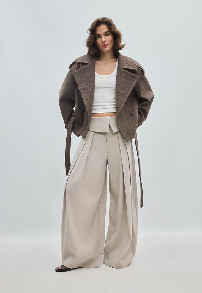 Stradivarius Oversized trenchcoat met zachte touch  Bruin XL