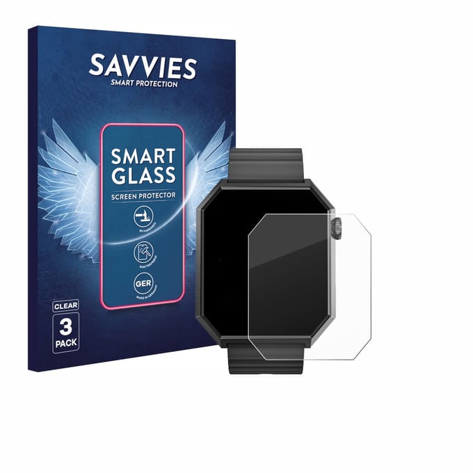 3 Stuks Savvies Screenprotector - geschikt voor Rollme Edge - beschermfolie glas transparant