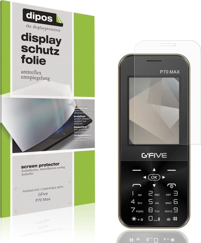 dipos – 4x Matte Beschermfolie geschikt voor GFive P70 Max | Krasbestendige & antireflecterende Screenprotector Ultra-Thin