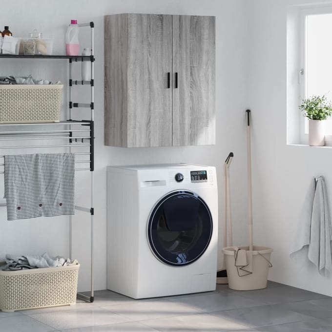 vidaXL Bovenkast 69,5x34x90 cm grijs sonoma eikenkleurig