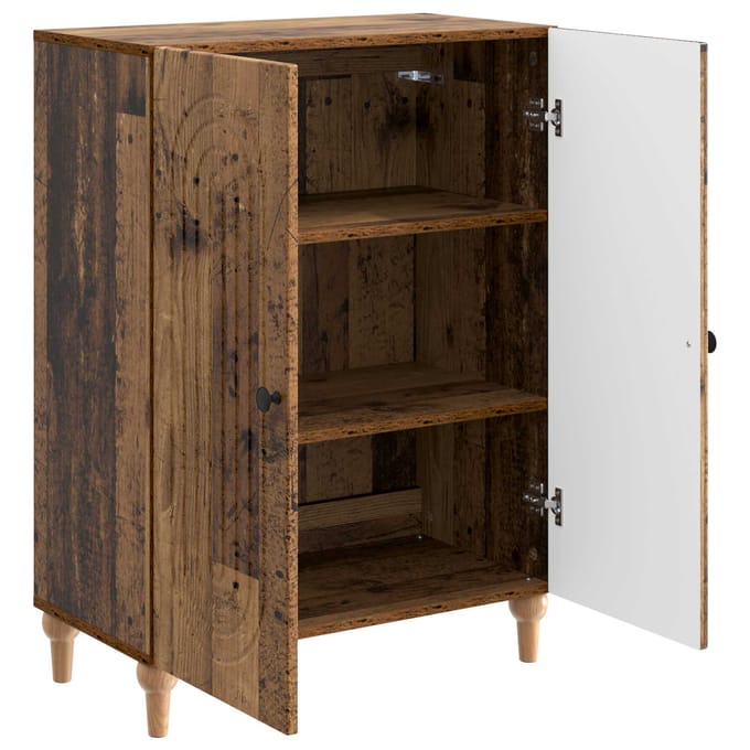 vidaXL - Dressoir - Oud - hout - 66 - x - 34,5 - x - 90 - cm - Bewerkt - hout