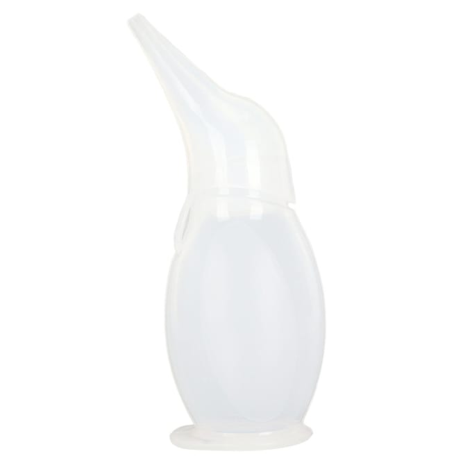 Siliconen Baby Neusaspirator Pinguïn Uiterlijk Transparant Herbruikbaar Baby Neusreiniger Baby Neus white