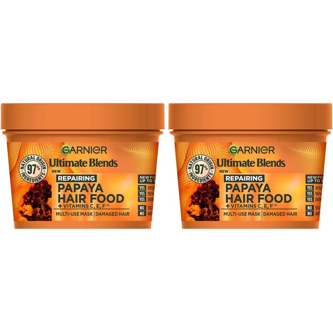 Garnier Ultimate Blends Hair Food Papaya 3-in-1 Maskerbehandeling voor Beschadigd Haar 390 ml