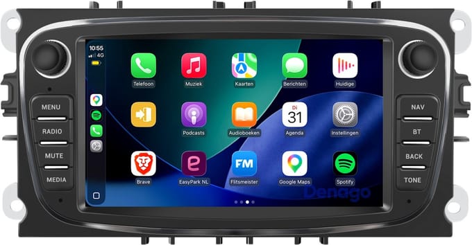 CarPlay autoradio geschikt voor Ford S-max | 2007 t/m 2011 | Android 13 | Draadloos Apple CarPlay & Android Auto | 2GB + 32GB | QuadCore processor | Denago DNG-332 | 2025 model | 2007 2008 2009 2010 2011 | Bluetooth & Wifi