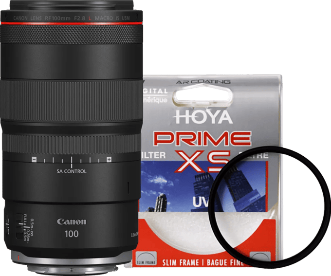 Canon RF 100mm f/2.8L Macro IS USM + Hoya UV Filter