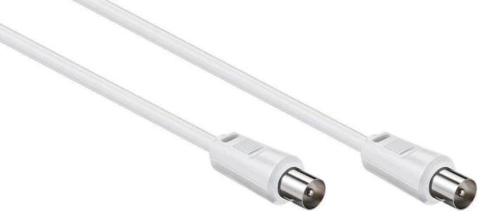 IEC (m) - IEC (m) coaxkabel / recht - wit - 5 meter