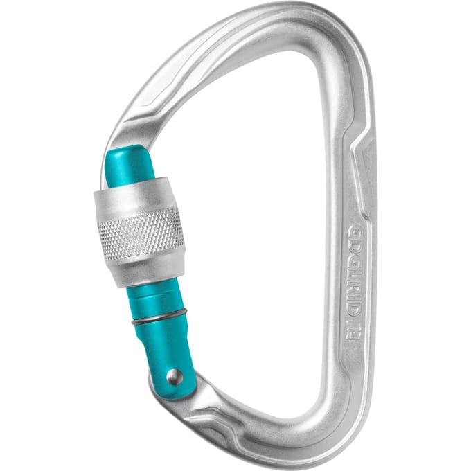 Edelrid Pure Screw III Compacte en lichte D-vormige karabiner Grijs