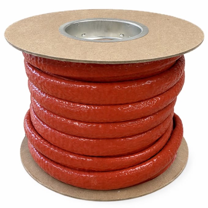 Ø 25 mm x 15m | Hittebestendige silicone isolatiekous - Rood