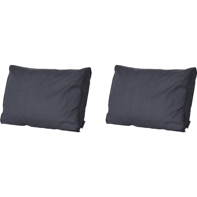 Madison - Lounge Rugkussen Basic black - Ca. 40x60 cm - Set van 2
