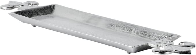 Michael Noll - Dienblad - Lelie - Zilver - Aluminium - 67x15x3 cm