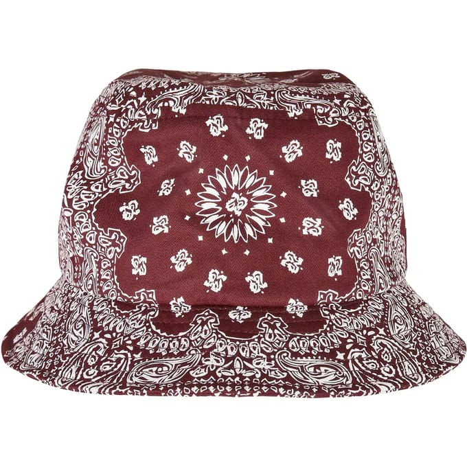 Urban Classics - Bandana Print Bucket hat / Vissershoed - Bordeaux rood