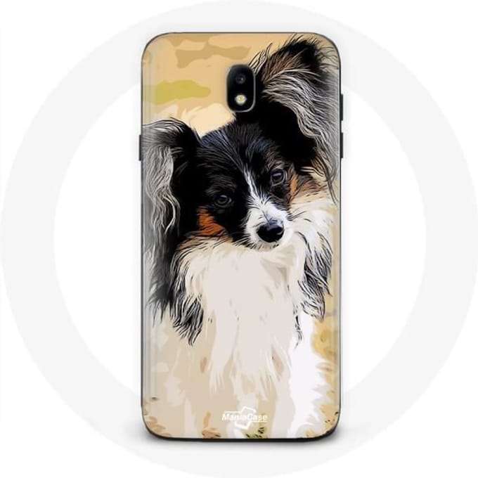 Coque Samsung Galaxy J3 2017 Épagneul nain continental papillon Race de chiens