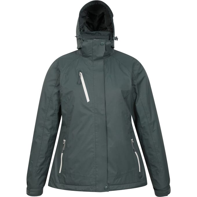 Mountain Warehouse Dames/Dames Bracken Extreme 3 in 1 Waterdichte Jas (Groen)