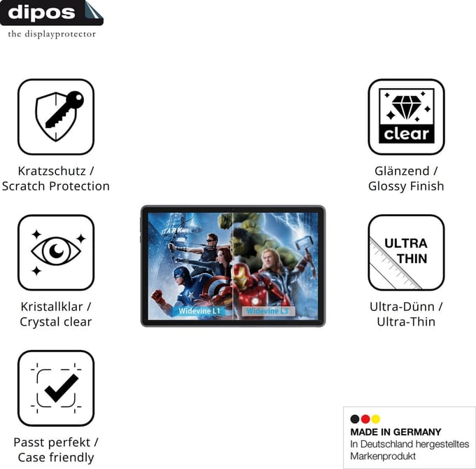 dipos – 2x Beschermfolie geschikt voor MENTUME M70 | Krasbestendige & heldere Screenprotector Ultra-Thin
