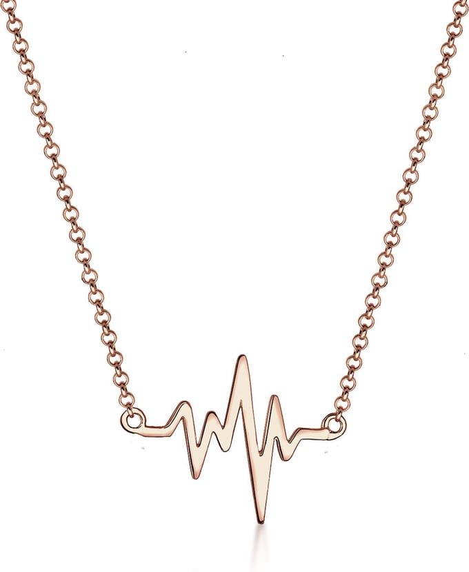Elli - Halsketting - Dames Hartslag Liefde in 925 Sterling Zilver - Dames