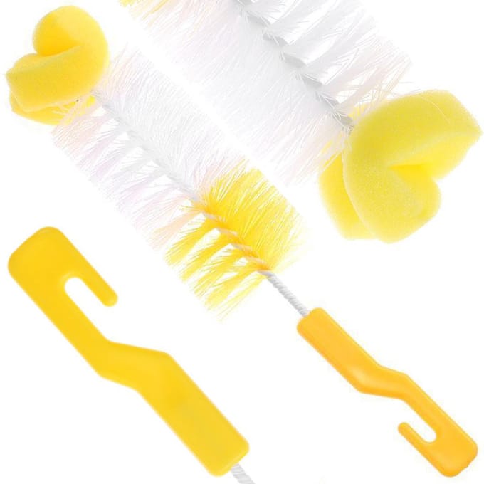 Hangzhou A Link Star Technology Co. Limitied - Flessenborstel - 26x4,7 cm - Flexibele Constructie - Spons Tip