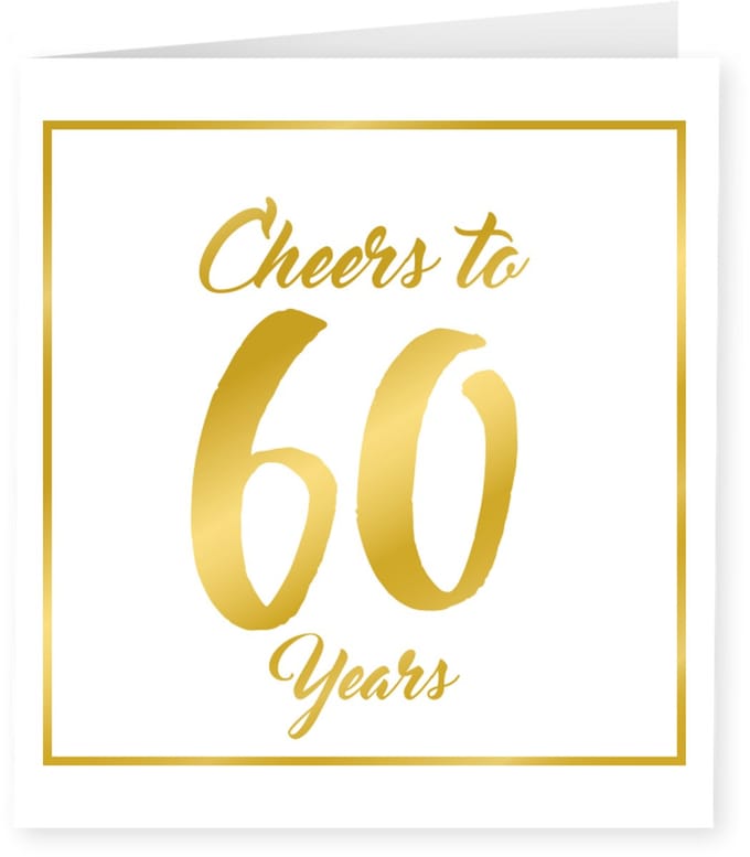 Gold white cards - 60 years