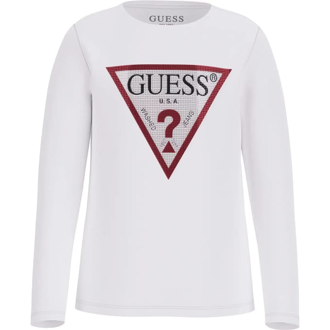 Meisjes-T-shirt met lange mouwen Guess pure white 4