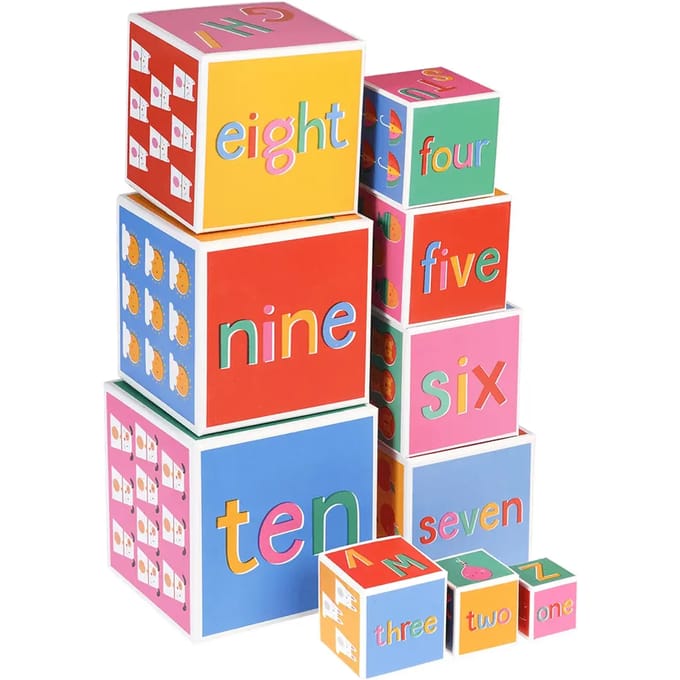 Educatief spel blokken stapelen Rex London Happy Life