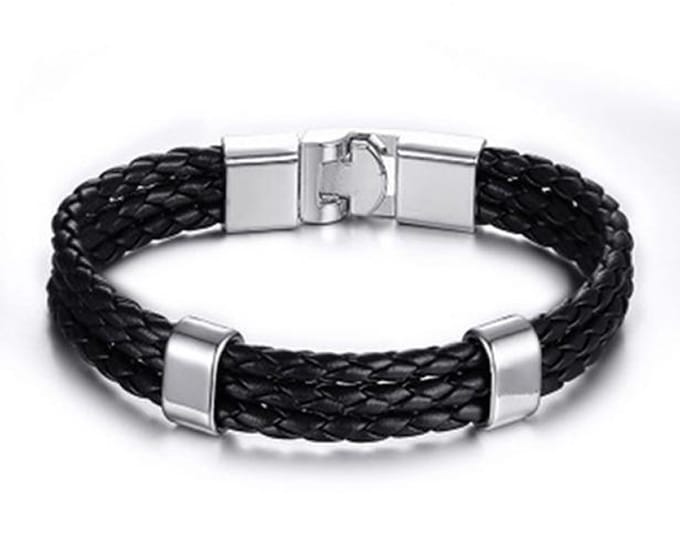 Montebello Armband Baldelia - Leer - Metaal - 8mm - 21cm