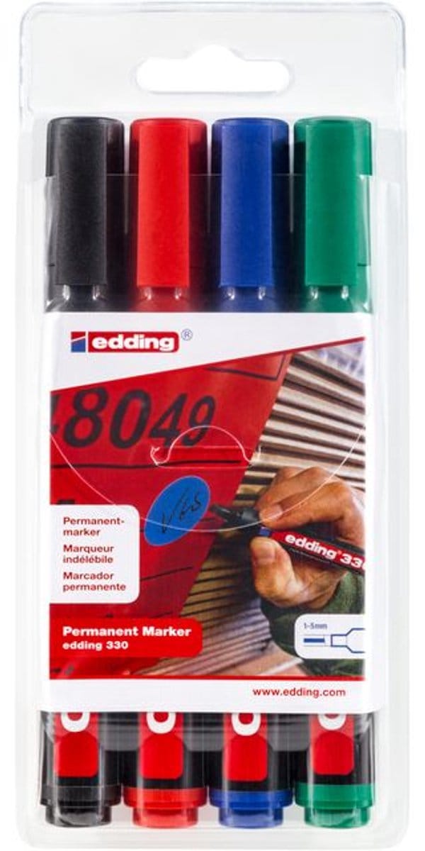 Viltstift edding 330 schuin 1-5mm assorti | 10 stuks