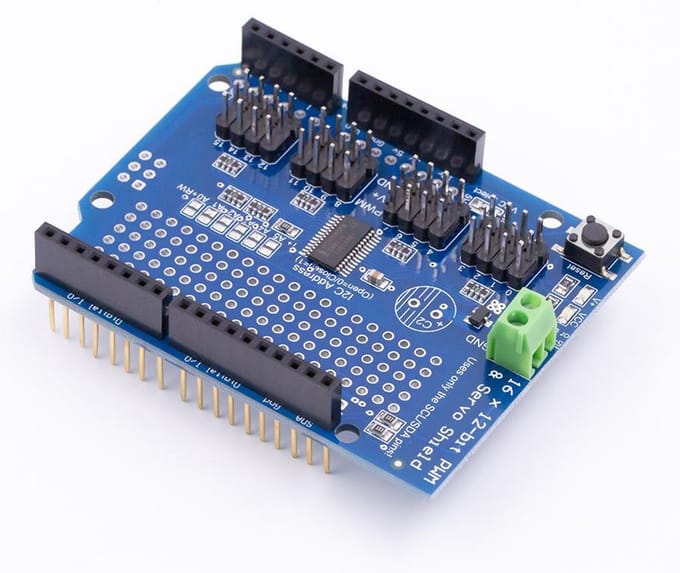 OTRONICÂ® 16-kanaals 12-bit PWM en Servo shield met I2C interface voor Arduino UNO R3