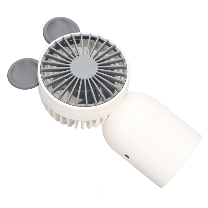 Handventilator Wit Mini Cartoon Schattige Muis Oor Vorm Draagbare Handventilator Student Desktop USB gray