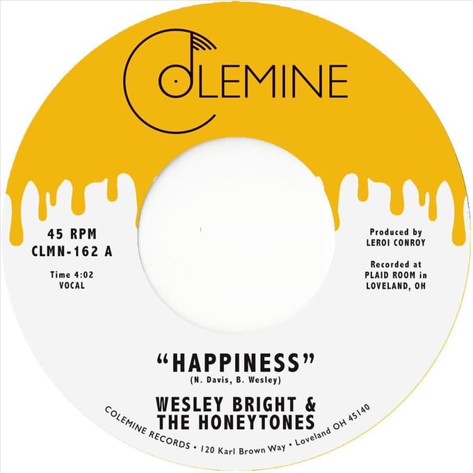 Wesley Bright & The Honeytones - Happiness (7" Single)