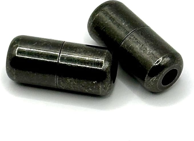 Hypify - 2 x Lock gesp - Zwart / Metallic - No Tie