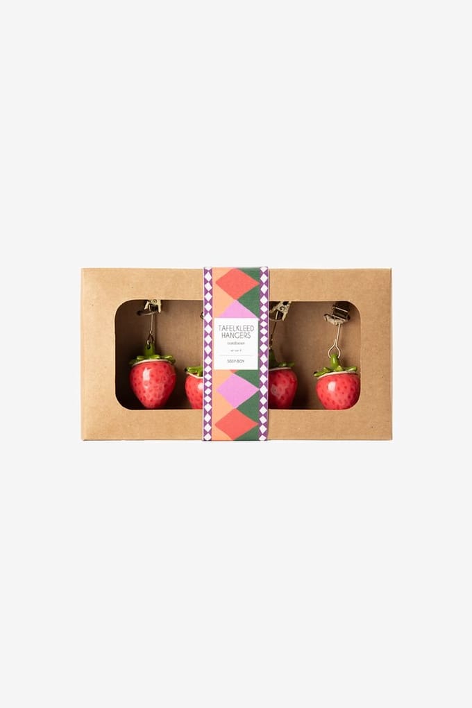 Sissy-Boy - Tafelkleedgewichtjes met clip en aardbei