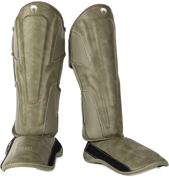 Venum Impact Evo Scales Kickboks Scheenbeschermers Army Green - L