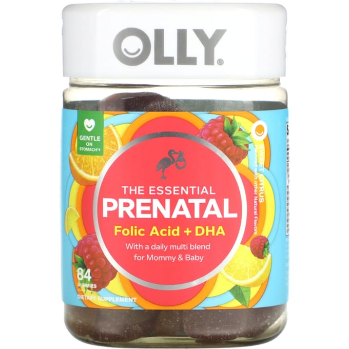 OLLY, essentieel voor zwangere vrouwen, zoete citrus, 84 gummies